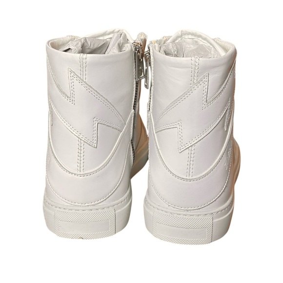 Zadig & Voltaire High Flash Heart Logo Sneaker White Size 39 (US 8) NWT w/bag - Picture 5 of 9